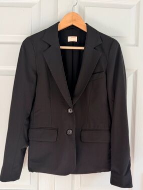 Argent Women’s Size 4 Black Wool Coolmax Performance Blazer Made in USA